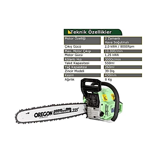 Balatlı 52cc Benzin Motorlu Testere FP-TM-MT-52cc-50cm - 5