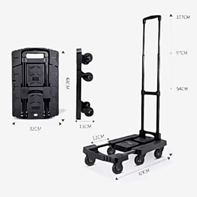 Balatlı Katlanabilir ve Ayarlanabilir Taşıma Arabası 200 kg - 15