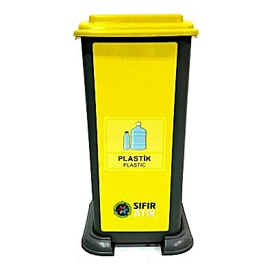 Balatlı Sıfır Atık Geri Dönüşüm Kutusu 70 lt Plastik - 1
