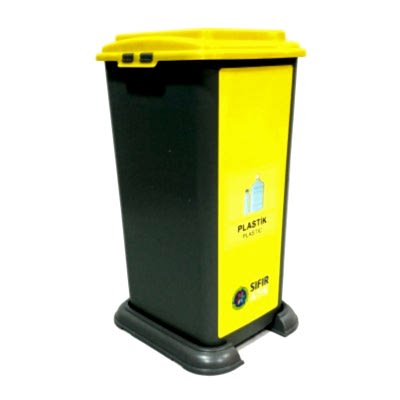 Balatlı Sıfır Atık Geri Dönüşüm Kutusu 70 lt Plastik - 2
