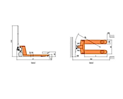 F-Power 2500 Kg Poliamid Tekerlek Transpalet - 2