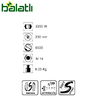 Felisatti Taşlama Makinesi FS-AG230/2200S2 - 2