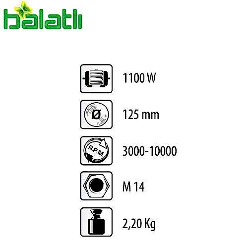 Felisatti Taşlama Makinesi FS-AF125/1100VES - 5