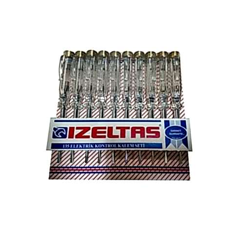 İzeltaş Düz Elektrik Kontrol Kalemi 10'lu 135 mm 4550 17 0135 - 1