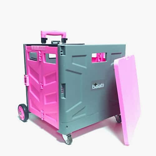 Balatlı Katlanabilir Portatif Market ve Pazar Taşıma Arabası D350 - 3