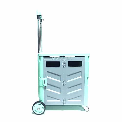 Balatlı Katlanabilir Portatif Market ve Pazar Taşıma Arabası D350 - 10