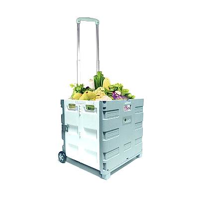 Balatlı Katlanabilir Portatif Market ve Pazar Taşıma Arabası F548 - 1