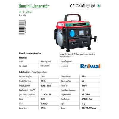Rolwal 1 kVA Benzinli Monofaze El Tipi Çanta Jeneratör - 2