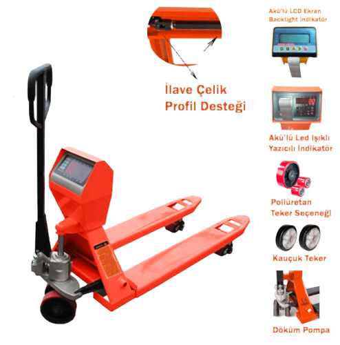 Rolwal 2000 Kg Terazili Yazıcılı Transpalet FP-TR-BFC-MMT-2TY - 1