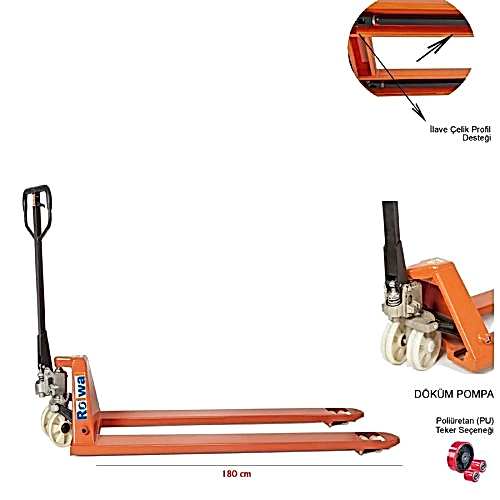 Rolwal 2000 Kg Uzun Çatal 180cm Transpalet FP-TR-SYPIIK20-180 - 1