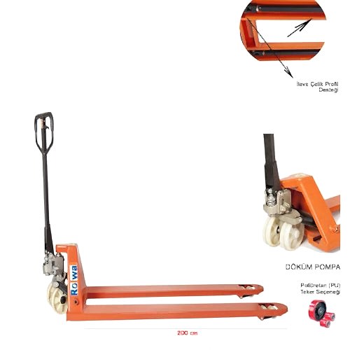 Rolwal 2000 Kg Uzun Çatal 200cm Transpalet FP-TR-SYPIIK20-200 - 1