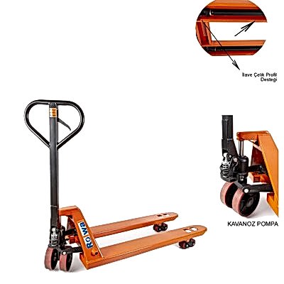 Rolwal 2500 Kg Transpalet BJ-TR-25-52X115-PU - 1