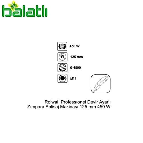 Rolwal 450W Devir Ayarlı Polisaj Makinesi RWL-6010 - 5