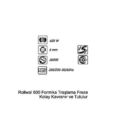 Rolwal 600W Formika Traşlama Freze Makinesi RWL-3709 - 6