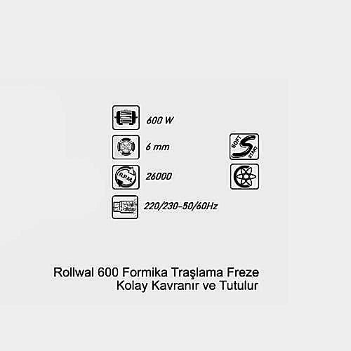 Rolwal 600W Formika Traşlama Freze Makinesi RWL-3709 - 6