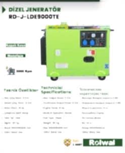 Rolwal 7 kW Marşlı Dizel Jeneratör - LDE9000TE - 2