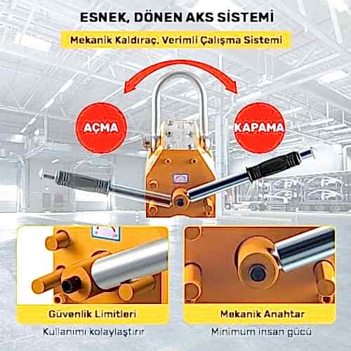 Rolwal Manyetik Kaldıraç 1 Ton - 5